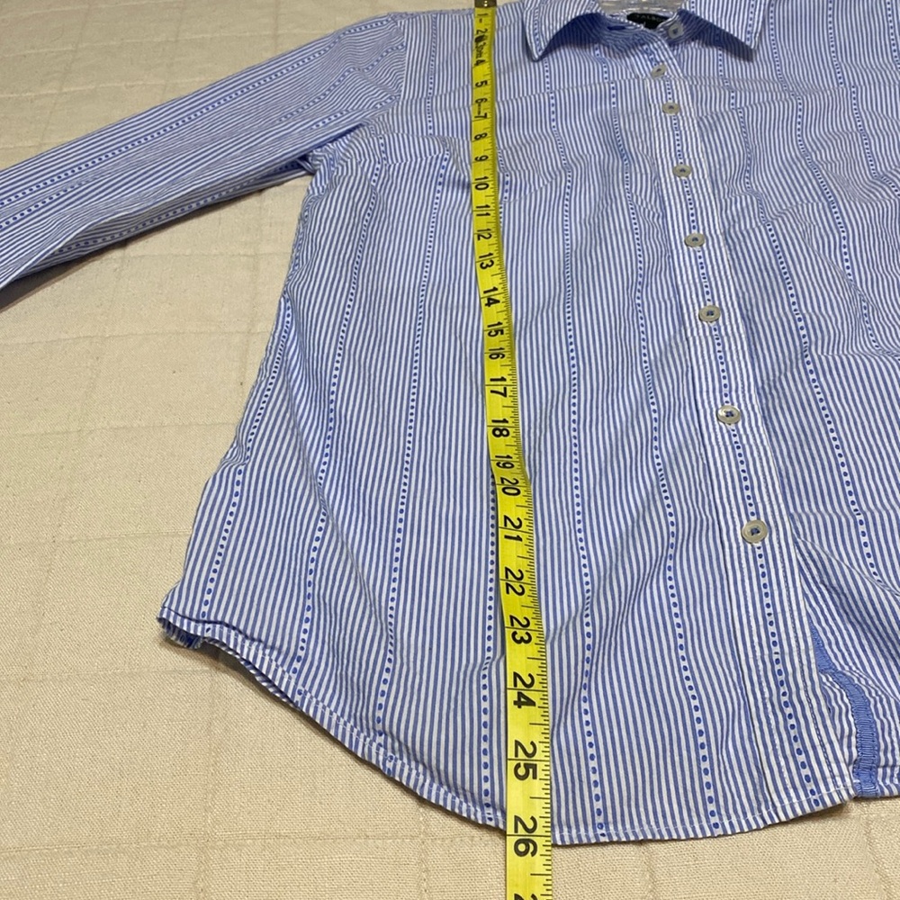 Talbots Stripe Pattern Button Down Size M - image 8